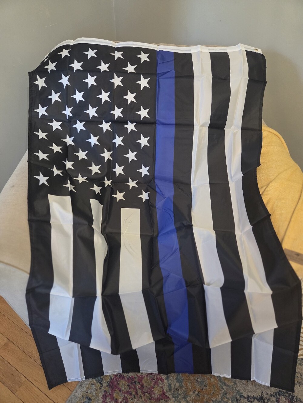 Thin Blue Line American Flag - Black, White & Blue. New.
